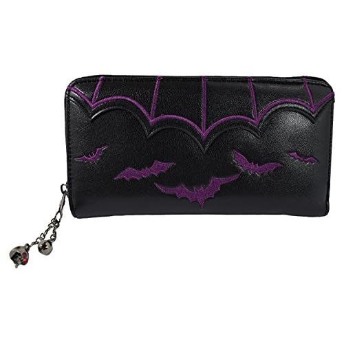 Lost Queen börse mit Logo von Witch Gotham Knight Bat Attack Bat Logo - Violett - Large
