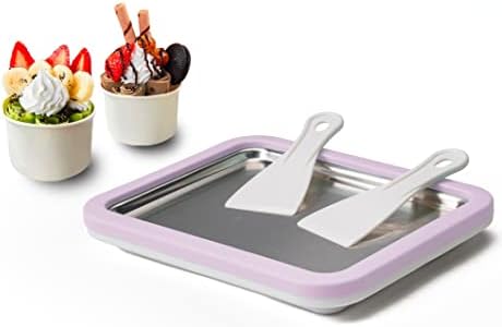 máquina de fazer rolo de sorvete máquina de sorvete enrolado, pan...