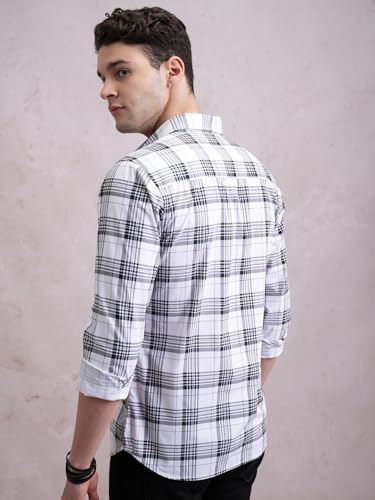 Image of Highlander Men's Slim Fit Shirts | Checked | Long Sleeves | Spread Collar | Casual Shirts | Men Shirts