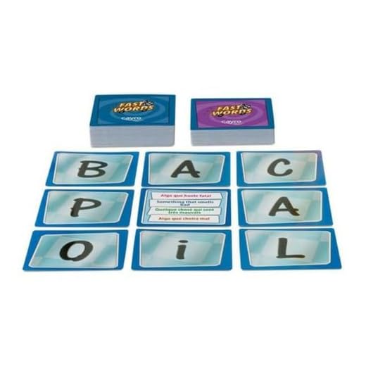 Cayro - Fast Words, Juego De Mesa - Divertido Y Educativo - para Todas Las Edades - Fácil De Jugar En Familia - Desarrolla La Creatividad - Incluye 110 Tarjetas con Palabras - Desafía Tu Vocabulario