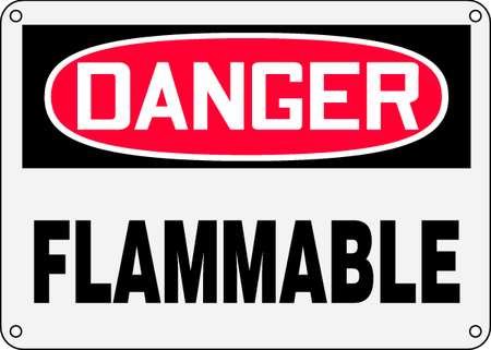 Panneau Danger Flammable en composite premium Accu-Shield 10x14