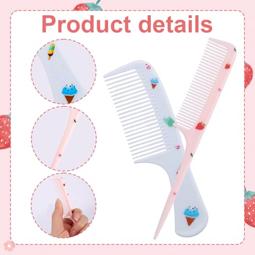 Set de 4 peines pequeños de plástico para niños y niñas miniatura 3