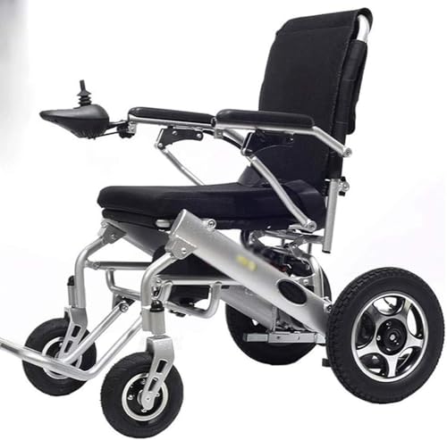 Silla de ruedas eléctrica para ancianos y discapacitados, diseño plegable ligero con batería de litio, marco de aleación de aluminio para un fácil transporte y uso diario