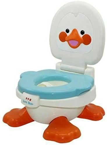 VKI Panda Duck Potty Training Seat with Removable Bowl & Closable Cover (Blue)