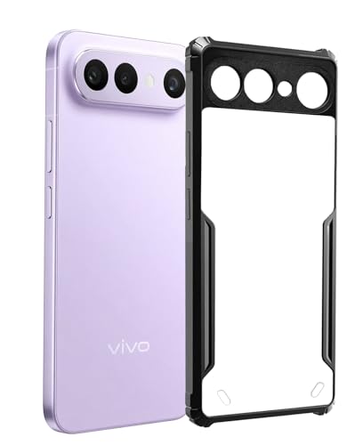 Image of SPAZY CASE Vivo x300 FE Back Cover | Transparent Crystal Clear Hard PC Back Case with TPU Bumper, Drop Protection Case Cover for Vivo x300 FE