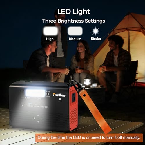 Image of Portable Power Station, 28800mAh /100W Mobile Power Bank | Bluetooth Speaker,FM Radio,110V AC Output,PD Fast Charging,Multiple Output Ports,Camping,Emergency Power