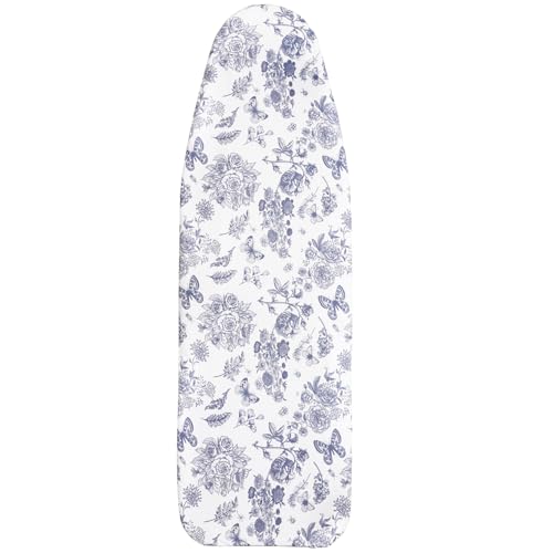 MinoCino Ironing Board Cover and Pad 18“x49”(125x45cm), Iron Board Cover with 6mm Thick Felt Padding, Drawstring, Hook and Loop Fasteners, Floral & Butterflies by MinoCino - Image 8