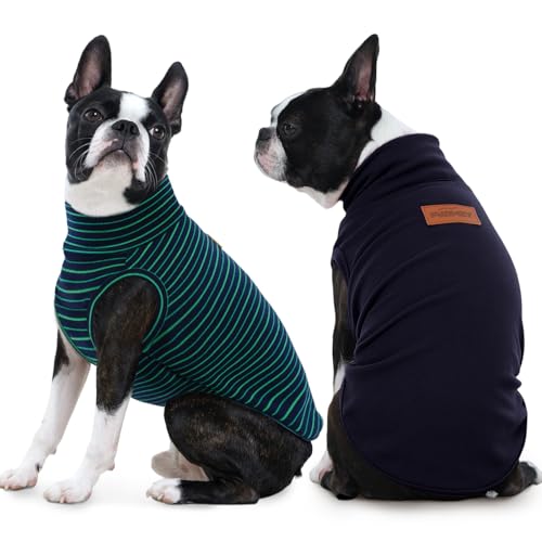 FUAMEY 2 Pack Dog Fleece Vest for Extra Small Dogs,Maltese Chihuahua Stretchy Dog Sweatshirts Warm Dogs Pullover Winter Pet Sweaters with Leash Hole P