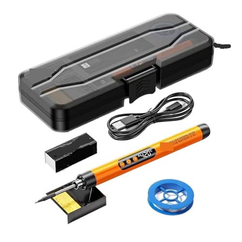 はんだごて 充電式ミニはんだごて(温度調節機能付き、DIYプロジェクト用アクセサリー付き) 急速加熱