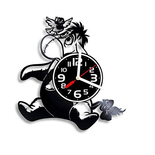 Decor Clock Compatible with The Many Adventures of Winnie The Pooh Vinyl Wall Clock, Clock with The Image of a Fairy Tale, Art, Clock for Children's Room, Gift for Any Occasion