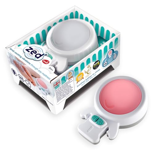 Rockit Zed 2.0 - Baby Vibration Sleep Aid & Red Night Light | Portable Infant Sleep Soother for Cots, Cribs & Moses Baskets | 6 Gentle Modes | Battery Powered