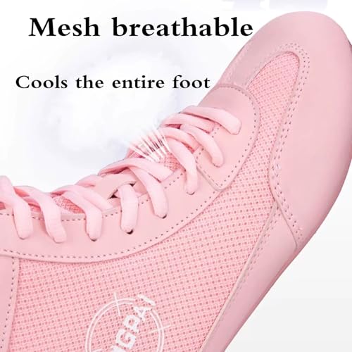 Leichtrit Botas Boxeo Mujer,Zapatos De Boxeo De Entrenamiento,Botas De Lucha para Hombre Mujer,Tiene Friccion,CóModo Y Transpirable,Lucha Libre Masculina,Lucha Libre contra Patines,Agacharse - imagen 4