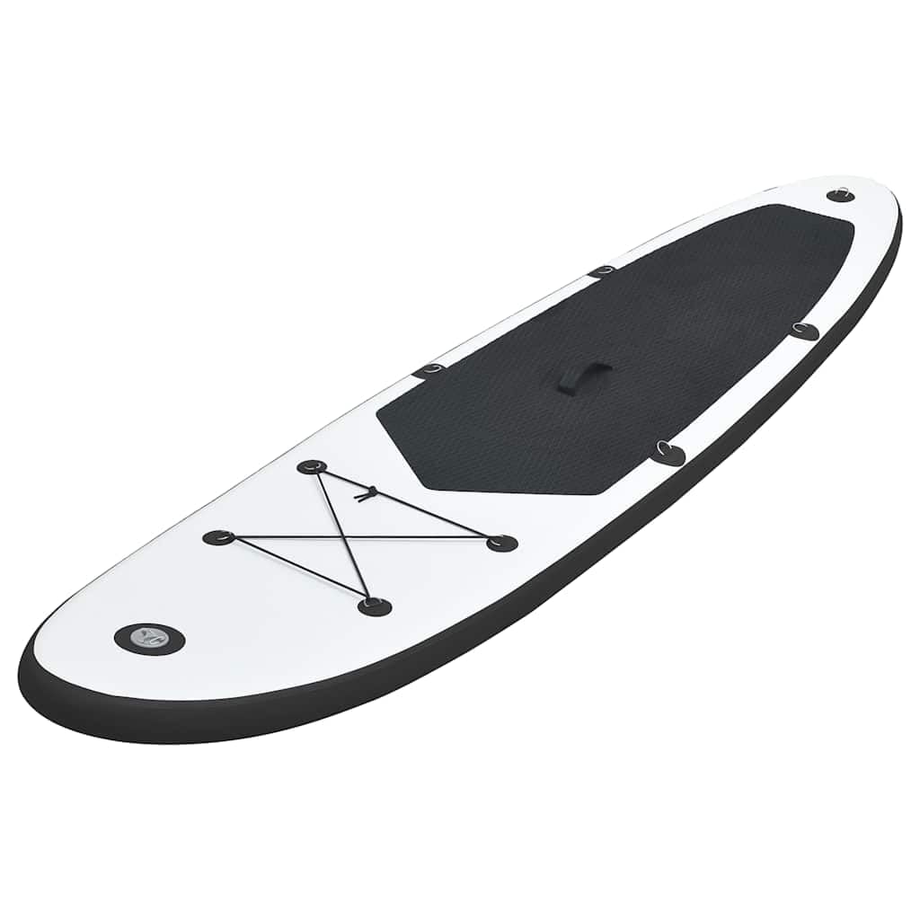 aphrophina Inflatable Stand Up Paddle Board for Adventure and Relaxation, Easy to Inflate, Learning and Recreational Paddling, Black and White