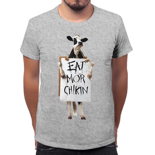 Eat Mor Chikin klassisk herr-t-shirt med rund hals, GRÅ, XXL
