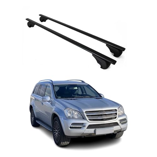 Barre portapacchi compatibili con Mercedes Classe GL X164 2006 – 2012 | Nero 2 TLG. Portabici in alluminio anodizzato