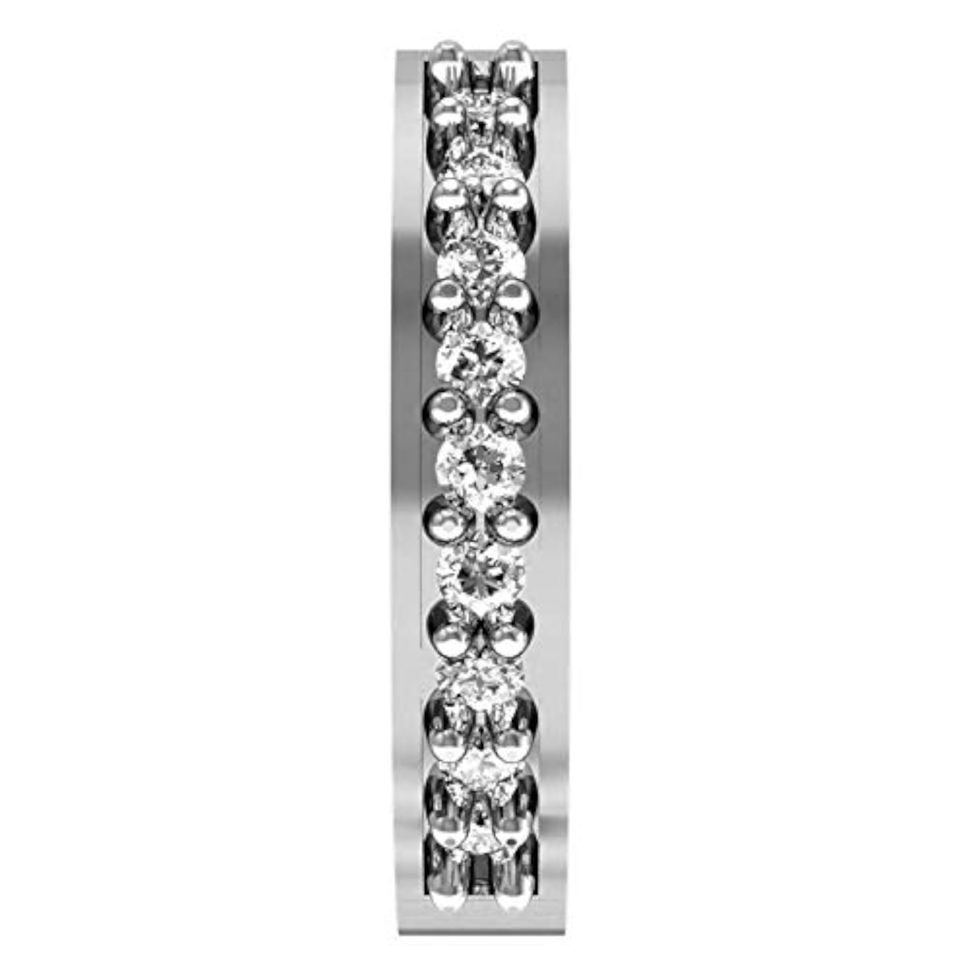 18k White Gold and Diamond Nose Ring, Elegant Design