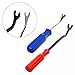 KINGLAKE 4 Pcs Auto Trim Removal Tools Kit,Car Panel Dash Radio Removal Installer Stainless Steel Pry Tools,Fastener Remover for Door Trim Molding Dash Panel