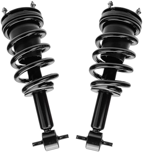 Image of Detroit Axle - 4WD Front 6pc Struts Kit for 2014-2018 Chevy Silverado 1500 GMC Sierra 1500, Struts w /Coil Spring Sway Bars Rear Shock Absorbers 2015 2016 2017 Replacement Suspension