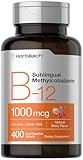 Horbaach Vitamin B12 1000 mcg Sublingual | 400 Fast Dissolve Tablets | Methylcobalamin Supplement for Women and Men | Berry Flavor | Vegan, Non-GMO, and Gluten Free