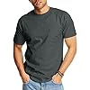 Hanes Mens Beefy-t Pocket, Heavyweight Cotton Pocket Tee for Men, Full-Cut T-Shirt, 1 Or 2 Pack