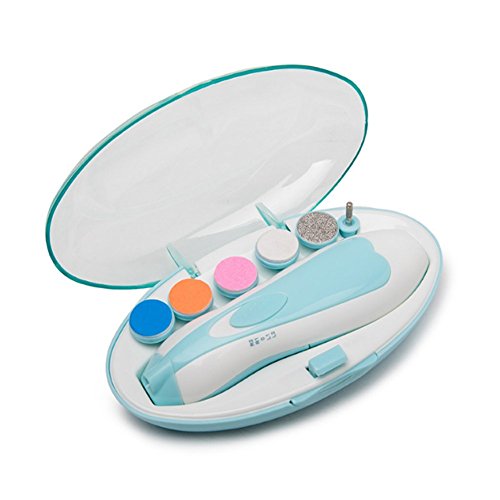 Bingirl Baby Nail File - Safe Electric Nail Trimmer Baby Nail Clippers Cutter for Newborn or Toddler Toes and Fingernails Baby Nail Care Tools (Pink)