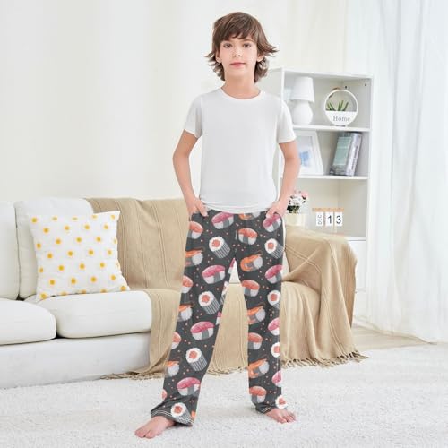 Boys' Pants Sushi Shrimp Long Bottoms Jogger Pants Elastic Waist Trousers with Pockets S-XL3