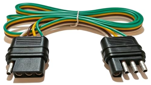 4 Pin Trailer Connector, 59 Inch 18AWG 4-Way Flat Trailer