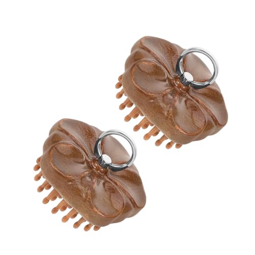 Peigne massage chevelu bois brosse démêlante portable nettoyage profond
