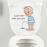 Autocollant imperméable pour abattant de WC : conçu avec une construction en vinyle durable qui résiste à l'humidité et à l'humidité, tout en conservant des couleurs vives et une adhérence ; résiste à l'écaillage et à la décoloration, même dans les environnements de salle de bains très humides