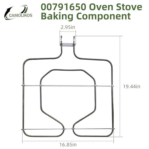 Image of 00791650 Oven Range Bake Element Compatible with Thermador part 00791650 Replacement 791650 4163328 AP5809152 PS9495682 EAP9495682
