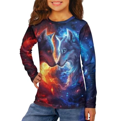 Image of Uourmeti Teens Girls Long Sleeve T Shirts Fall Outfits Boys Active Sportswear Running Tops