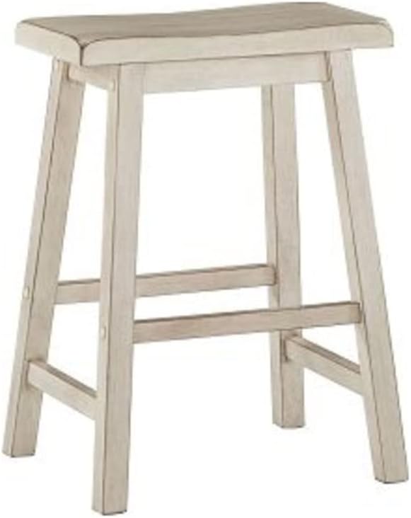 Inspire Q Saddleback Wood Counter Height Stools (Set of 2
