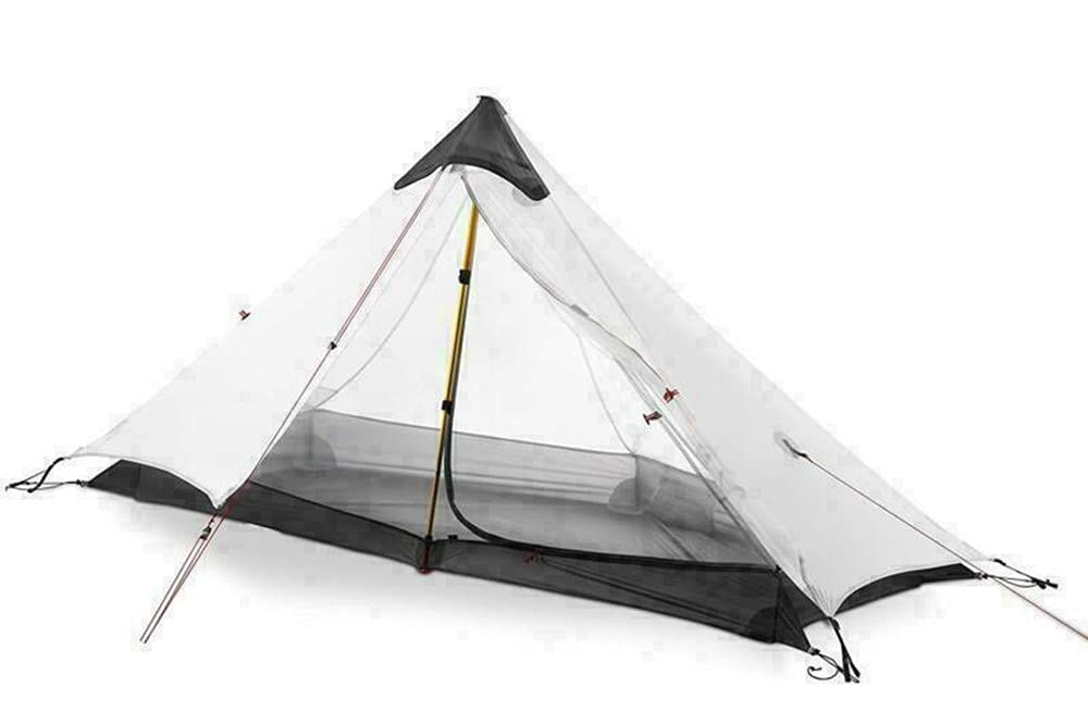 1-2 Personen Ultraleichtes Zelt Backpacking Wild Camping Durch Wandern Shelter Outdoor (Gray, 15D 1 Person) Sport & Freizeit