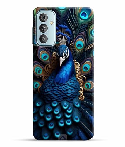 Image of Printed Hard Back Case Cover & Compatible for Samsung Galaxy F23 5G | Samsung M23 5G | Peacock Vector Art (Multicolor) - D1206