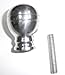 JWL (1) Cane Walking Stick Handle Shift Knob Ball Style Cast Aluminum with Threaded Rod Connector