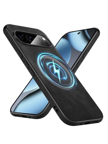 Coque Google Pixel 10 en cuir PU premium noir et finition ultra fine