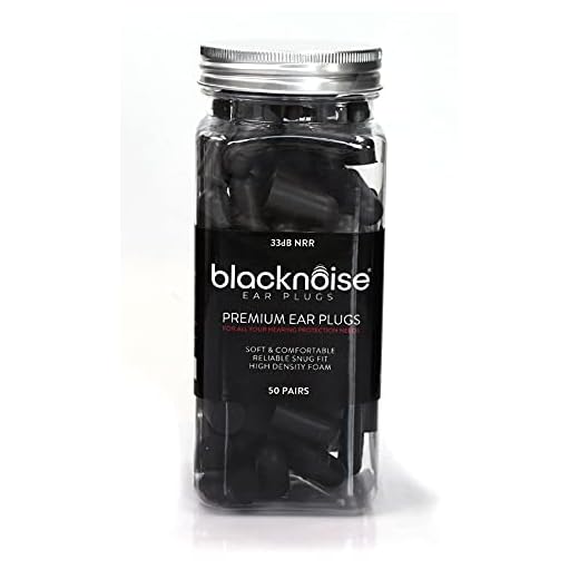 Black Noise Premium Ear Plugs | 33db NRR Noise Cancelling, Soft & Durable Ear Plugs for Concerts, Sleeping, Musicians, Motorcycles, Shooting, Loud Work Environments and Sports, Travel and Study