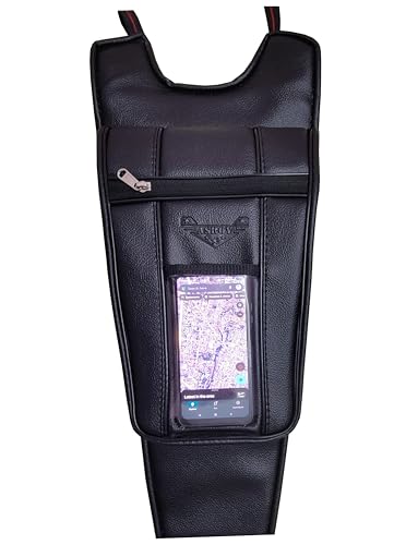 Image of asroy Bike Tank Bag with Mobile Holder, 5L Storage Capacity, Faux Artificial Leather Water Resistant Tank Cover with Cushion Support - Suitable for All Bikes (5L)