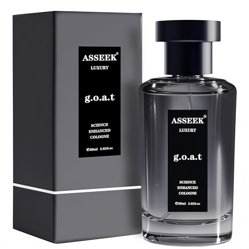 ASSEEK Luxury G.O.A.T Perfume for Men 80ml (2.82 fl oz) Mens Cologne Upgraded Long-Lasting Woody Citrus Fragrance with Fresh Masculine Notes Ideal for Daily Wear & Date Night Premium Gift for Him