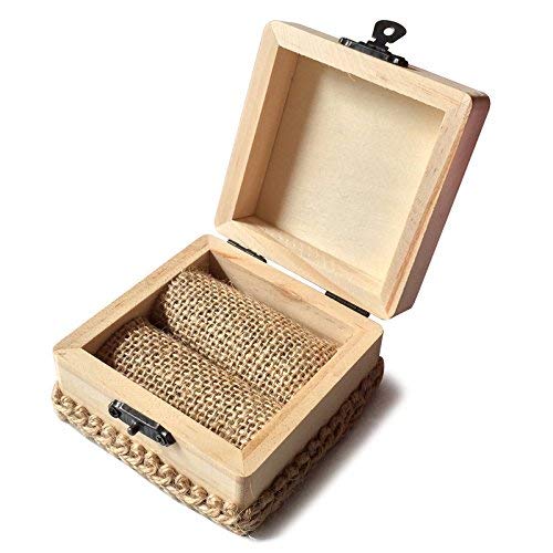 Elegante Scatola per FEDI Nuziali in Legno Stampato I DO Portafedi Nuziali Scatola Regalo per Gioielli Porta Anelli rustici