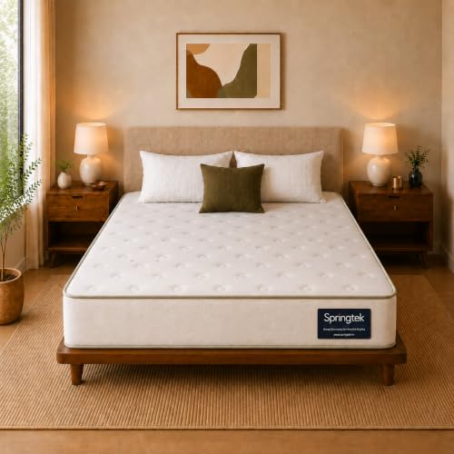 Image of Springtek Supernova Premium Hybrid Latex Mattress Queen Size 75x60 | Medium Firm 6 Inches 100% Natural GOLS Certified Pincore Dunlop Latex Mattresses | 3 Layer HD Foam Orthopedic Bed Gadda|75x60 Inch