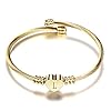 VQYSKO Gold Kids Bracelets for Girls-A to Z Stainless Steel Heart Initial Baby Girl Jewellery, Birthday Gifts for Girls Aged 2-10
