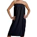 JMT Beauty Black French Terrycloth Spa Wrap w Adjustable Velcro Enclosure, Fits Small to Large