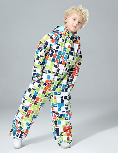 Boy and Girl's One-piece ski suit Winter Warm Snowsuits Kids Toddler Waterproof Outdoor Ski Suit