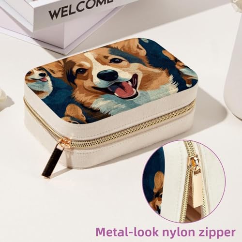 Boîte à bijoux de voyage Corgi pour ne plus emmêler colliers