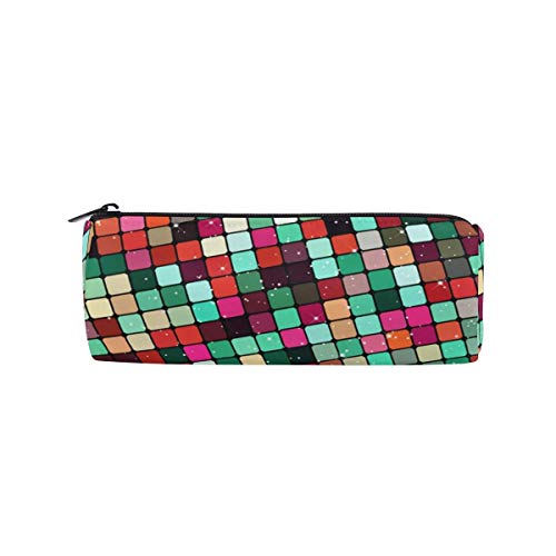 Preisvergleich Produktbild Farbige Mosaik Bleistift Fall Studenten Briefpapier Aufbewahrungstasche Pen Organizer Reißverschlusstasche für Mädchen Teenager Kinder