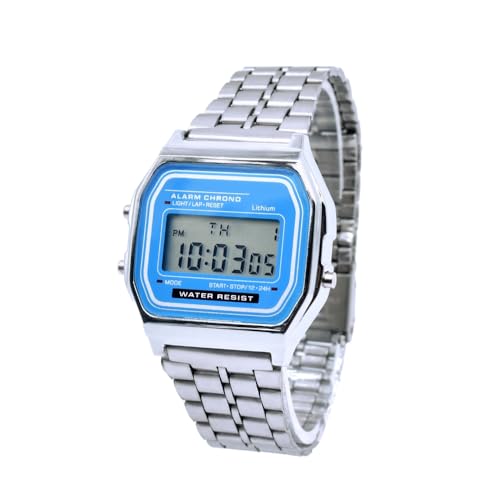 BDM - Reloj clásico Color Plata con Alarma - Modelo 6