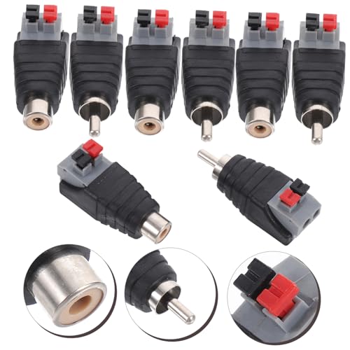 Conectores para cables de altavoz con diseño de presión sin soldadura pack de 8 6