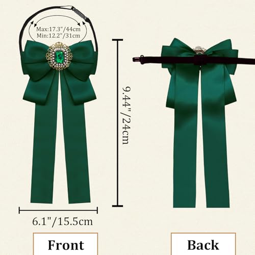 Image of Womens Bow Tie Adjustable Rhinestone Bowtie for Women Ladies Girls Pre-tied Womens Tie for Shirt Suit Uniform