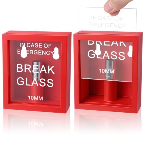 Anglechic Funny Gift Emergency Box with 10mm Socket in Case of Emergency Box Prank Gag Gift for Birthday Holiday Funny Desk Decor, Christmas Present for Friend Father Husband(Red)